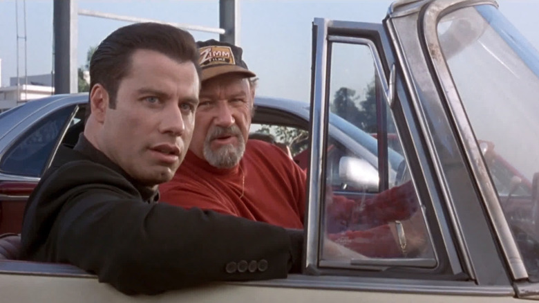 John Travolta and Gene Hackman in a car in Get Story