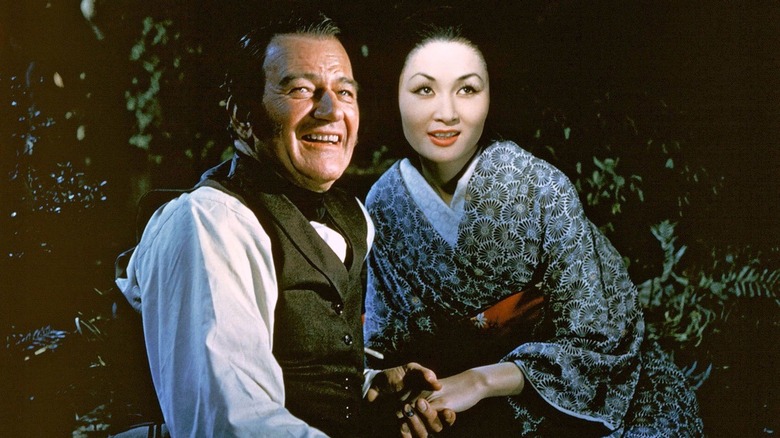 John Wayne and Eiko Ando in The Barbarian and the Geisha