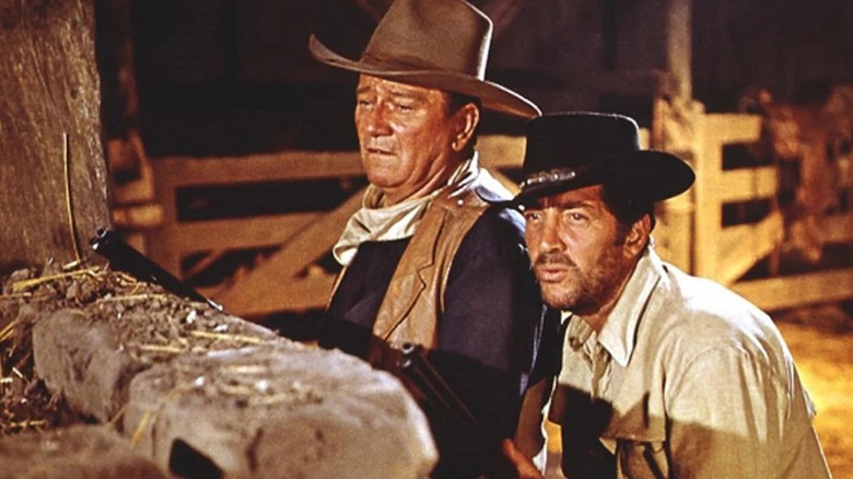 John Wayne as John Elder and Dean Martin as Tom Elder take up arms in The Son of Katie Elder