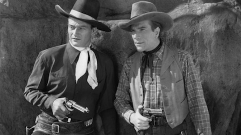 John Wayne and Frank McGlynn Jr. in Westward Ho