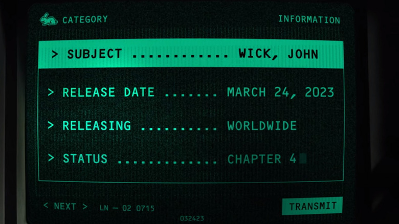 Still from John Wick 4 Date Announcement 