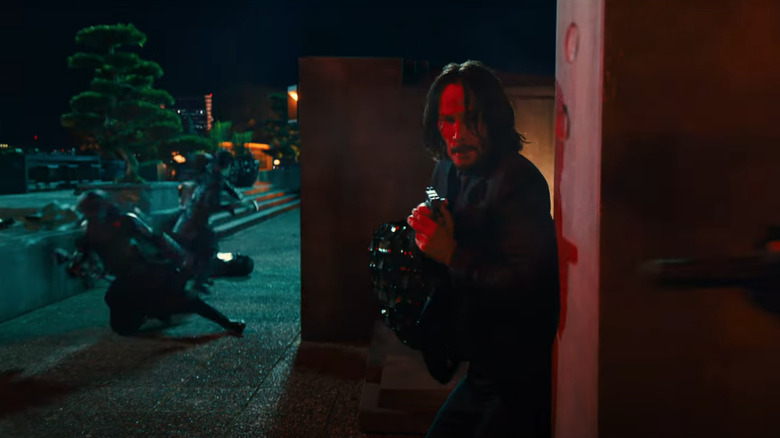 Keanu Reeves John Wick holding gun