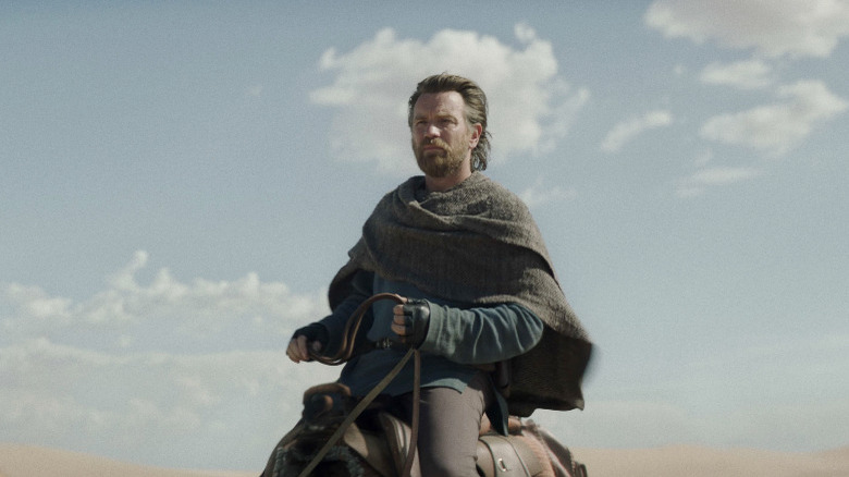 Obi-Wan riding through the desert in Obi-Wan Kenobi