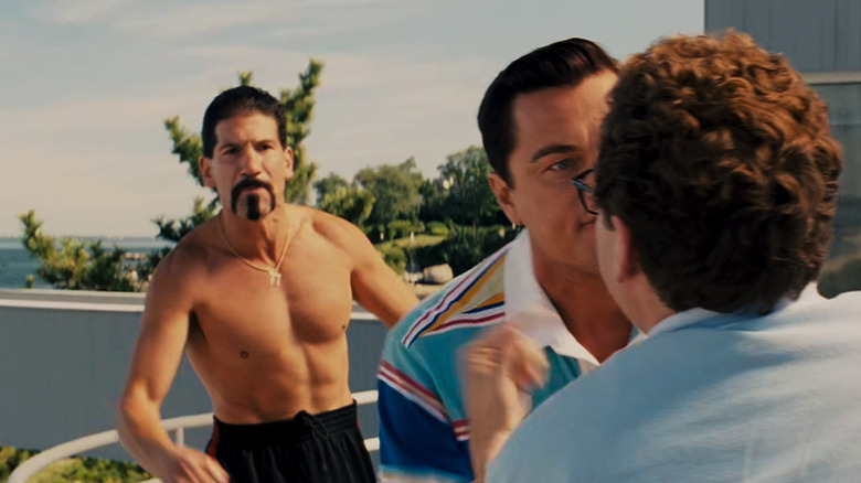 Jon Bernthal, Jonah Hill, and Leonardo DiCaprio in The Wolf of Wall Street