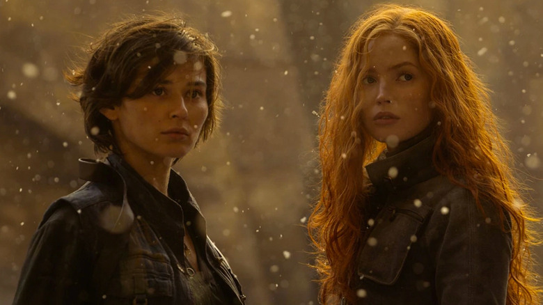 Ruby Cruz as Kit Tanthalos and Ellie Bamber as Elora Danan in Willow