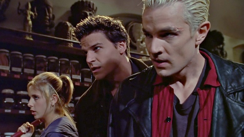 Sarah Michelle Gellar, David Boreanaz, and James Marsters in Buffy the Vampire Slayer