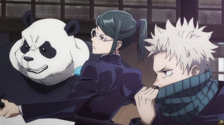 Panda, Maki, and Inumaki in Jujutsu Kaisen 0