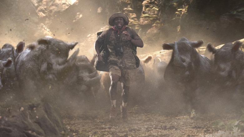 Jumanji Kevin Hart stampede 