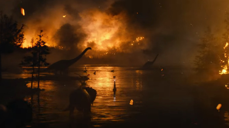 Jurassic World Dominion burning lake