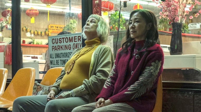 Jamie Lee Curtis and Michelle Yeoh in Everything Everywhere All at Once