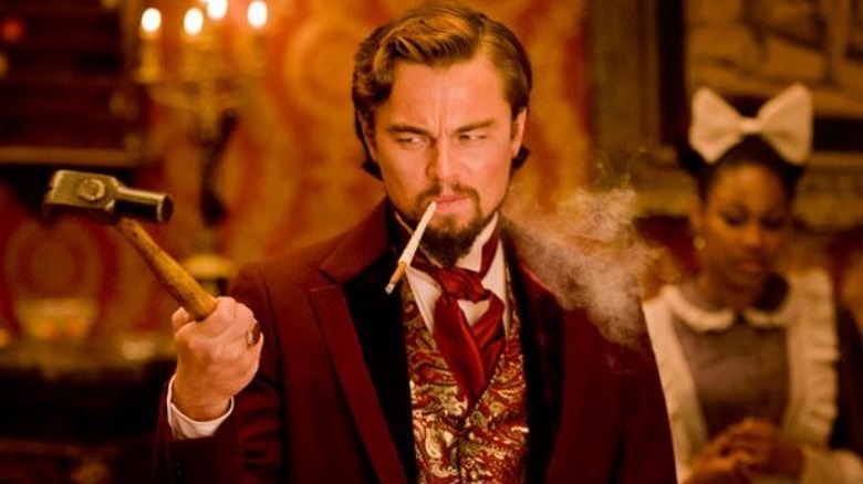 Leonardo DiCaprio with hammer
