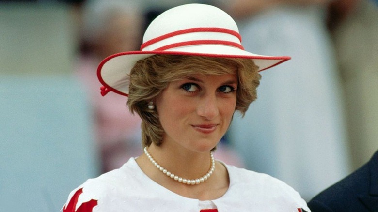 Diana, Princess of Wales wearing a hat in the HBO documentary The Princess