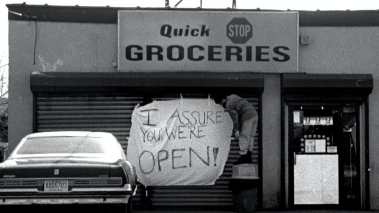 Dante Hicks opens the Quick Stop in "Clerks"