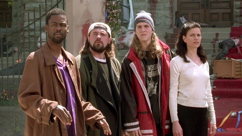 Dogma protagonizada por Chris Rock, Kevin Smith, Jason Mewes, Linda Florentino