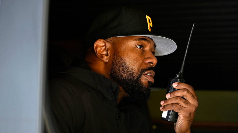 Antoine Fuqua on the set of The Guilty