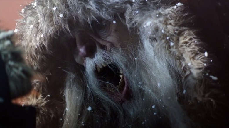 Krampus mouth open crooked teeth