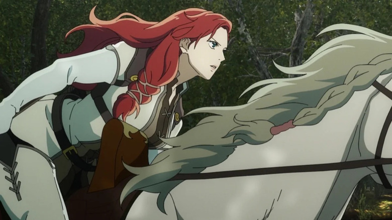 Hera rides a horse in The Lord of the Rings: The War of the Rohirrim