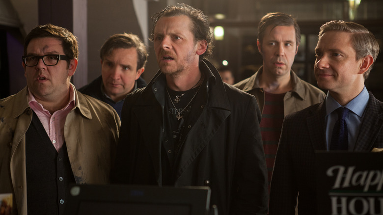 Nick Frost, Eddie Marsan, Simon Pegg, Paddy Considine, and Martin Freeman in The World's End