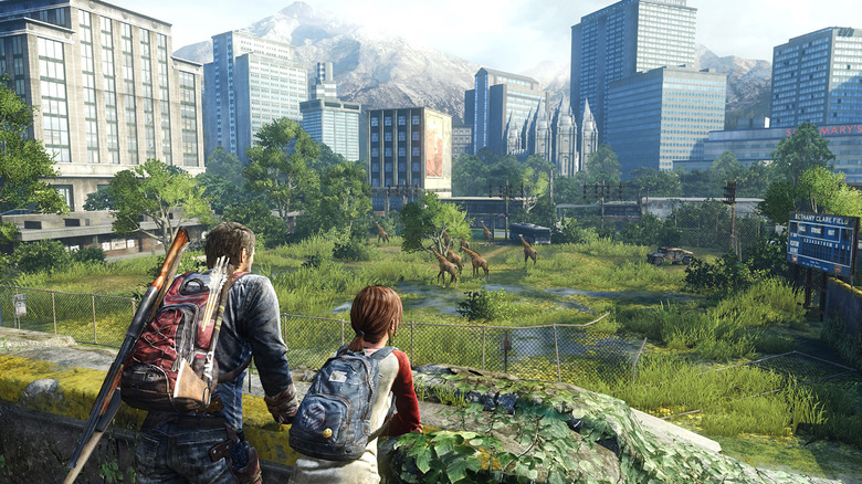 Joel, Ellie and Giraffes in The Last of Us