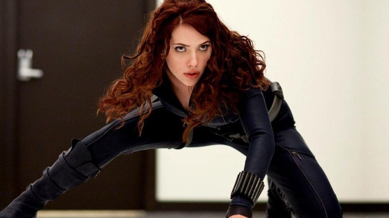 Scarlett Johansson as Black Widow.