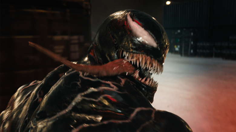 Venom riding a motorcycle in the climax of The Last Dance