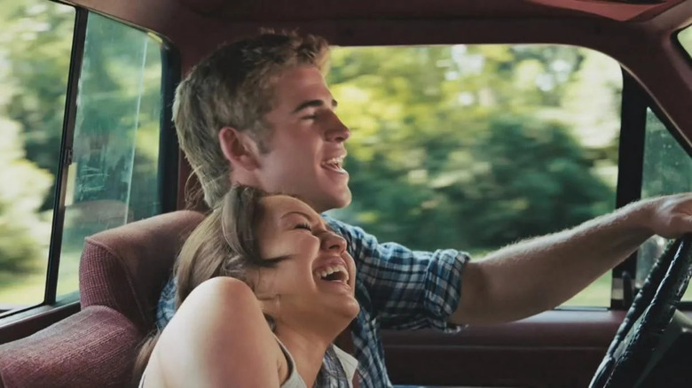 Miley Cyrus and Liam Hemsworth in The Last Song