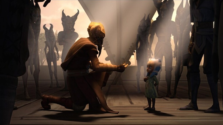 Young Ahsoka Tano and Plo Koon