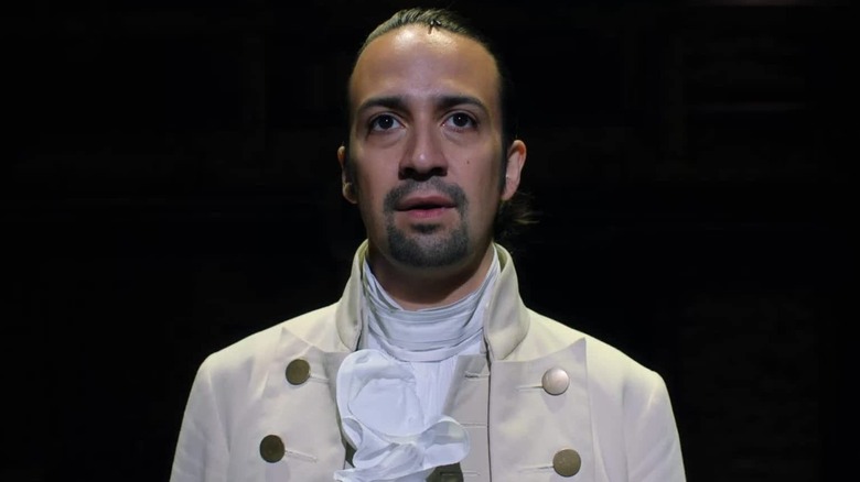 Lin-Manuel Miranda singing as Alexander Hamilton in Hamilton