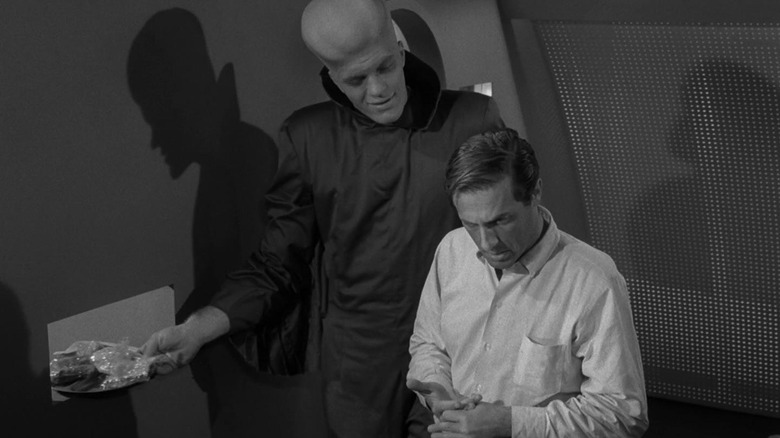 A Kanamit alien with Michael Chambers in the Twilight Zone episode To Serve Man