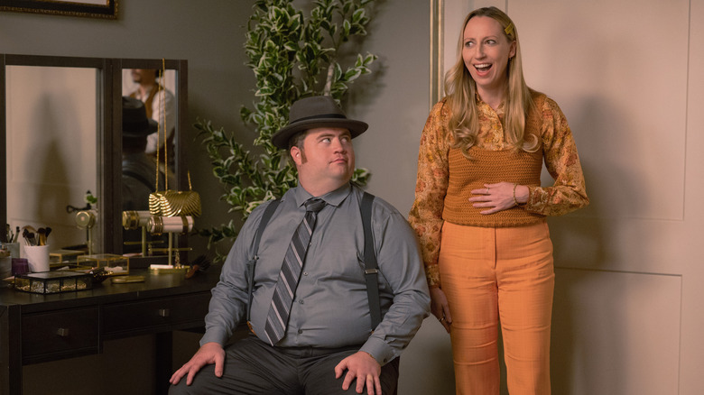 Paul Walter Hauser and Anna Konkle in The Afterparty season 2