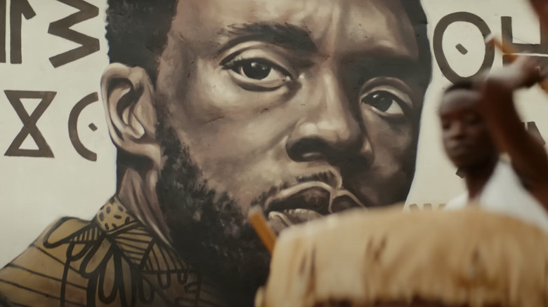 Black Panther Wakanda Forever T'Challa Mural