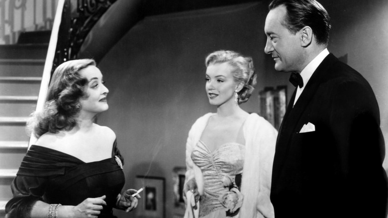 Bette Davis, Marilyn Monroe and George Sanders in All About Eve