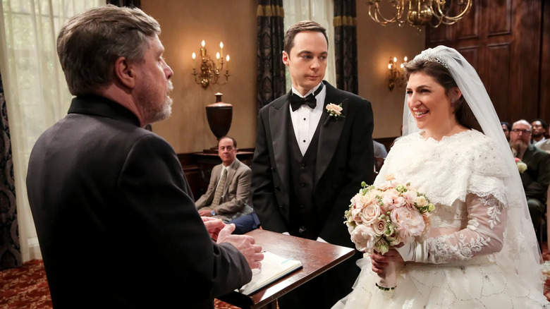 Mark Hamill officiates Amy and Sheldon's wedding on The Big Bang Theory