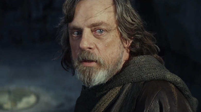 Mark Hamill as older Luke in The Last Jedi