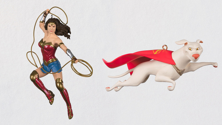 Wonder Woman and Krypto Hallmark Ornaments