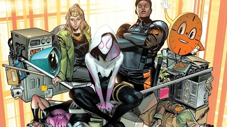 Spider-Gwen, Sylvie, and Miss Minutes on the cover of TVA #1