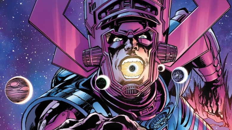 Galactus about to devour planet Marvel Comics