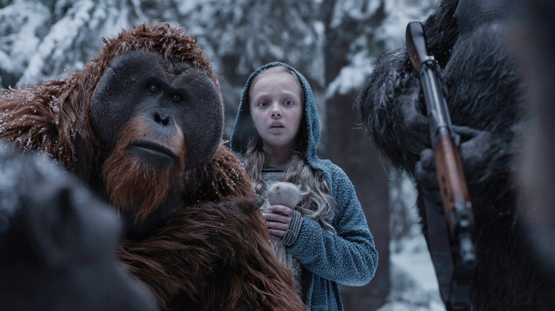 Maurice and Nova in War for the Planet of the Apes