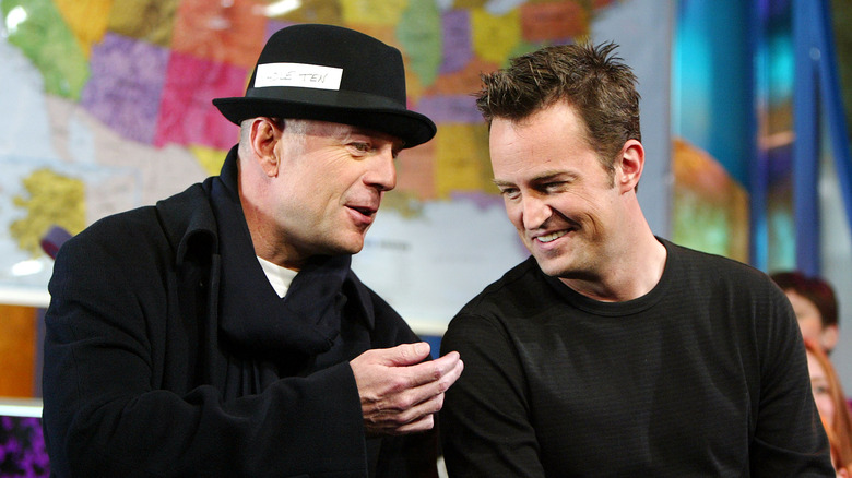 Bruce Willis and Matthew Perry talking