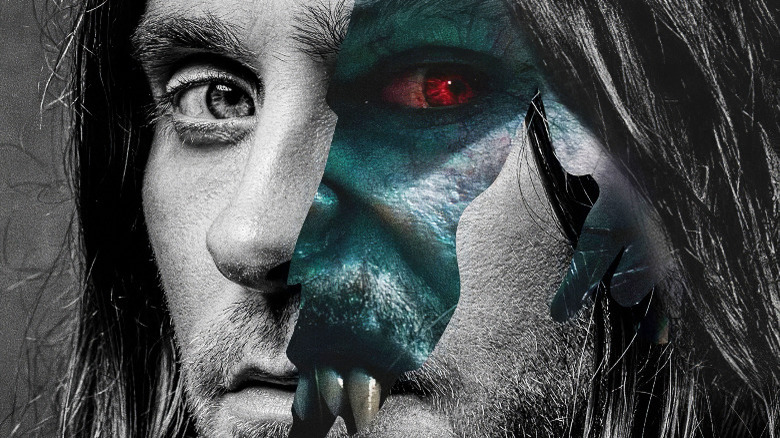 Jared Leto as a half-man, half-vampire in Morbius