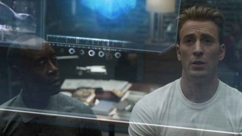 James Rhodey talking to Steve Rogers