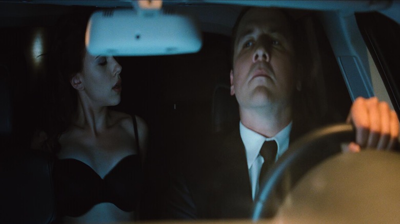 Happy Hogan watches Natasha Romanoff changing