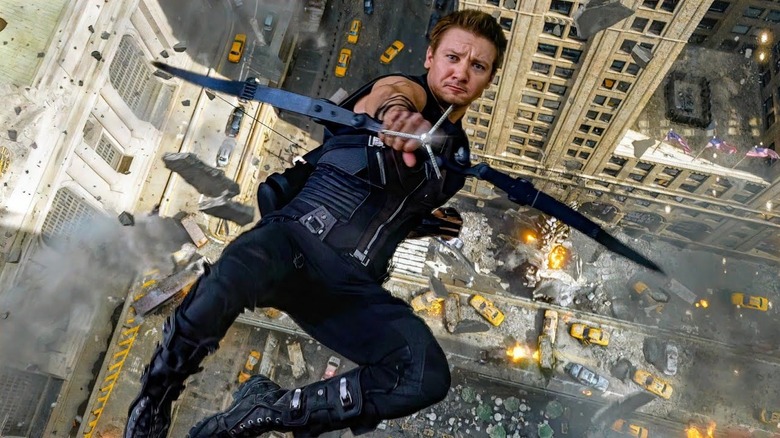 Hawkeye shooting arrow