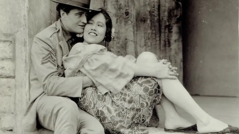 Victor McLaglen and Elena Jurado in "A Girl in Every Port"