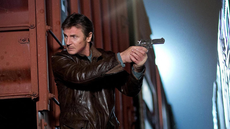 Liam Neeson being pursued in Run All Night