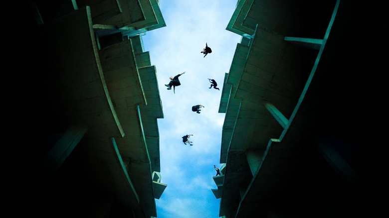 Members of Storror jump across a building in We Are Storror