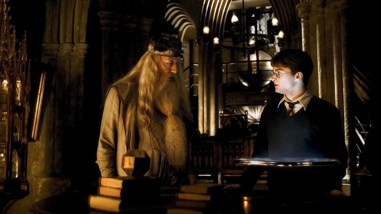 Michael Gambon and Daniel Radcliffe in Harry Potter and the Half-Blood Prince