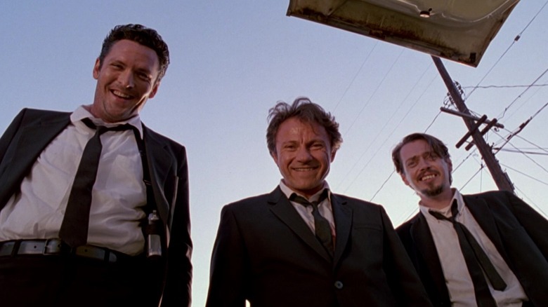 Michael Madsen, Harvey Keitel, and Steve Buscemi in Reservoir Dogs