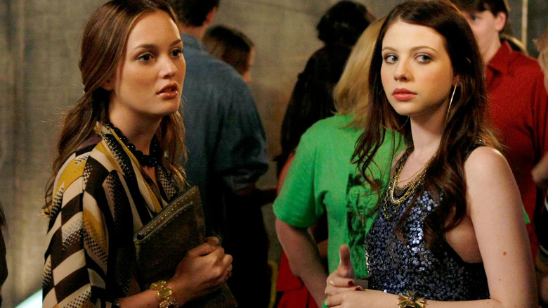 Blair and Georgina looking shocked on Gossip Girl