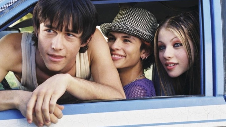 Neil Eric and Wendy in a car window in Mysterious Skin